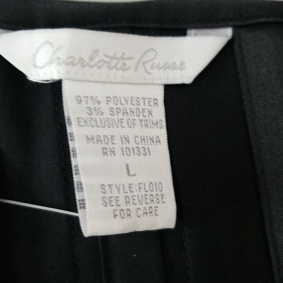 Charlotte Russe, NWT, black corset, size L, snap back, tie front, Y2K, Brittany - Picture 9 of 16